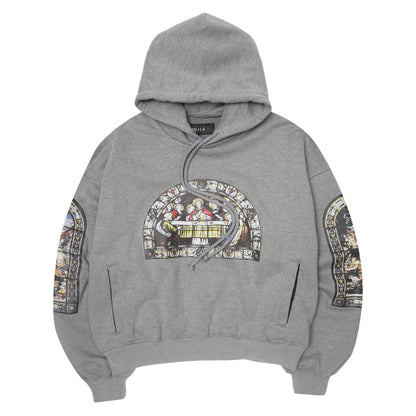 "LAST SUPPER" HOODIE IN HEATHER GREY