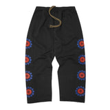 "M+ TEMPLE BLOOM" PHAT PANTS IN CAVIAR