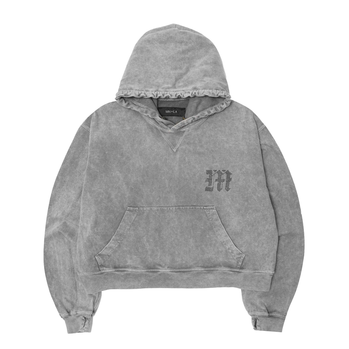M'$ PAISLEY PATCHWORK MILITIA HOODIE IN CEMENT