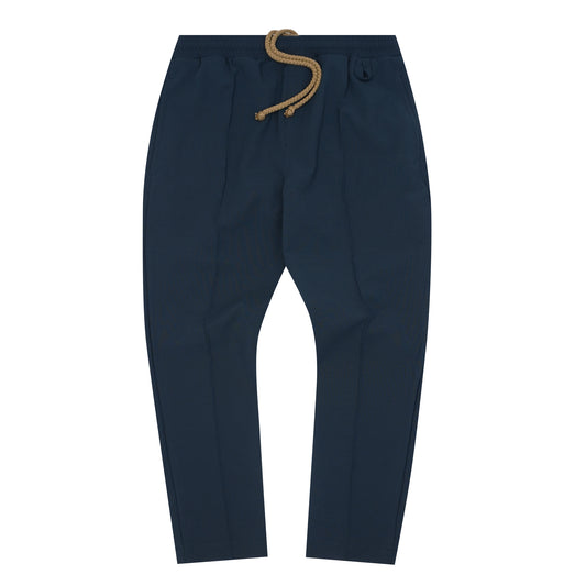 PLEATED CROPPED PANTS IN REGAL BLUE