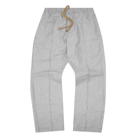 PLEATED WIDE LOUNGE PANTS IN WALL STREET GREY