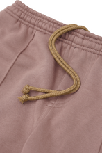 PLEATED WIDE LOUNGE PANTS IN MAUVE