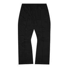 FRENCH TERRY PLEATED BOOTCUT PANTS IN ANTHRACITE