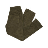 OLIVE TOWEL TERRY RAW FINISH LOUNGE PANTS