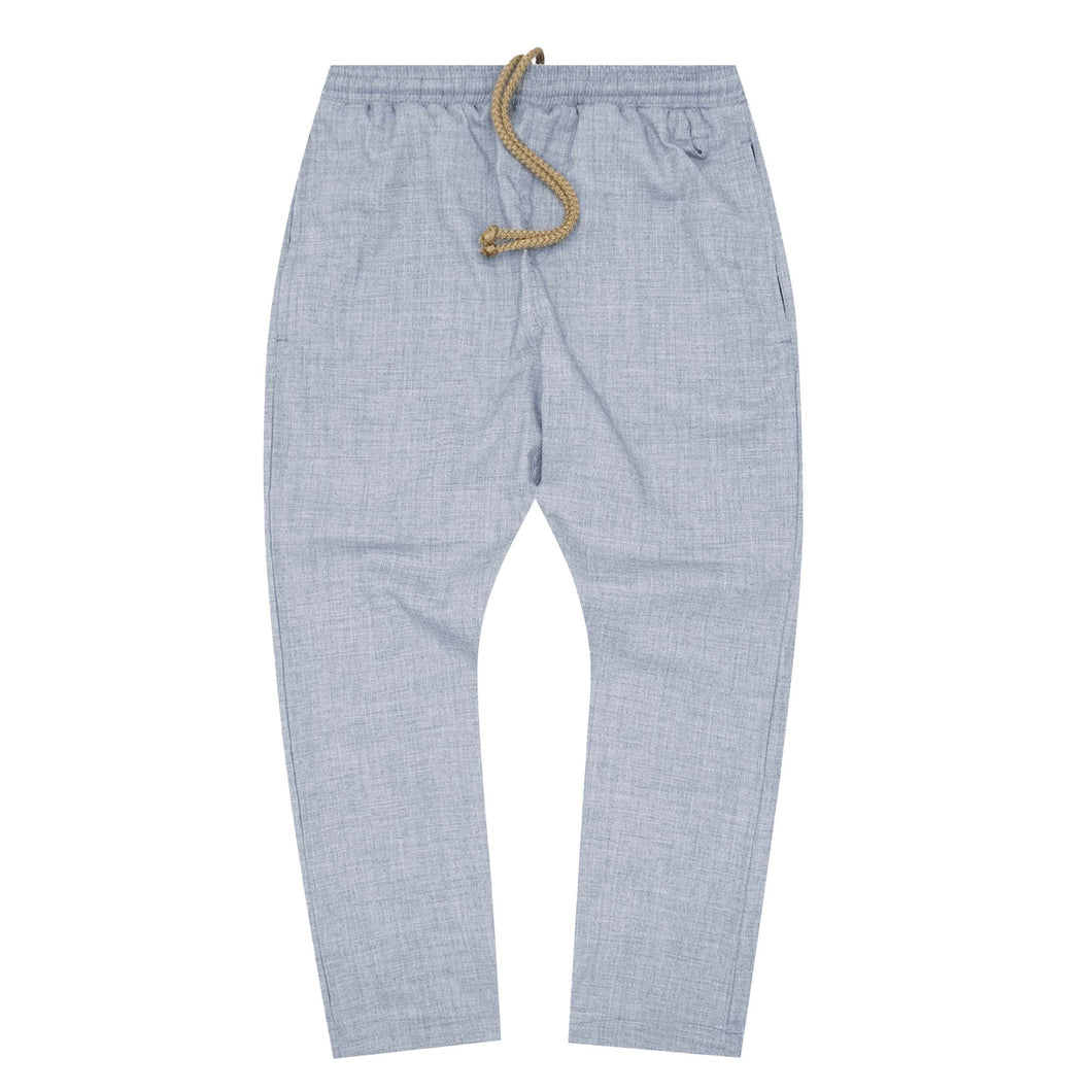 CROPPED LOUNGE PANTS IN PEBBLE BLUE