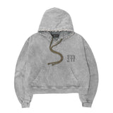 M'$ PAISLEY PATCHWORK MILITIA HOODIE IN CEMENT