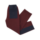 ROGUE SPLIT WIDE PANTS IN BURGUNDY/NAVY