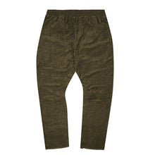 OLIVE TOWEL TERRY RAW FINISH LOUNGE PANTS