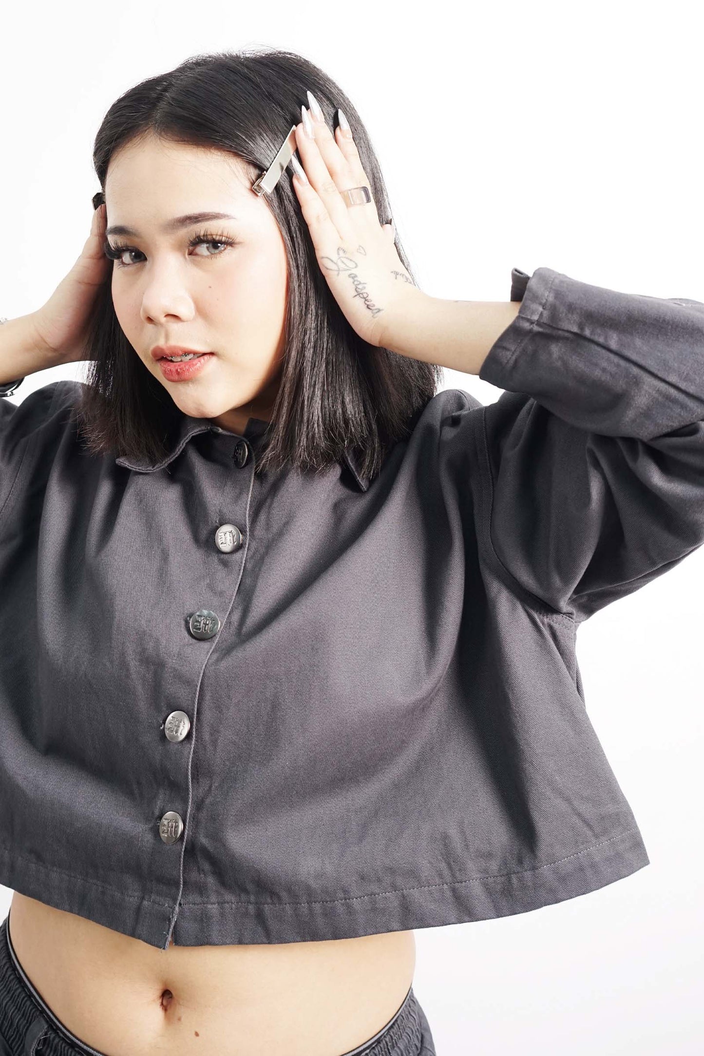 ANIKA JACKET IN NARDO GREY