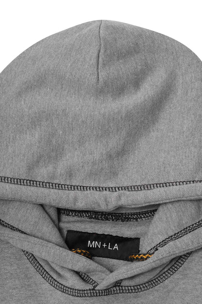 CUTOFF HOODIE IN HEATHER GREY