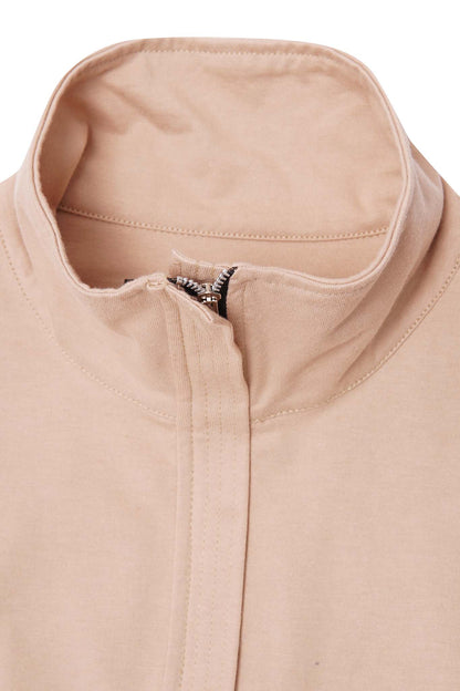 QUARTER ZIP L/S TEE IN ALABASTER