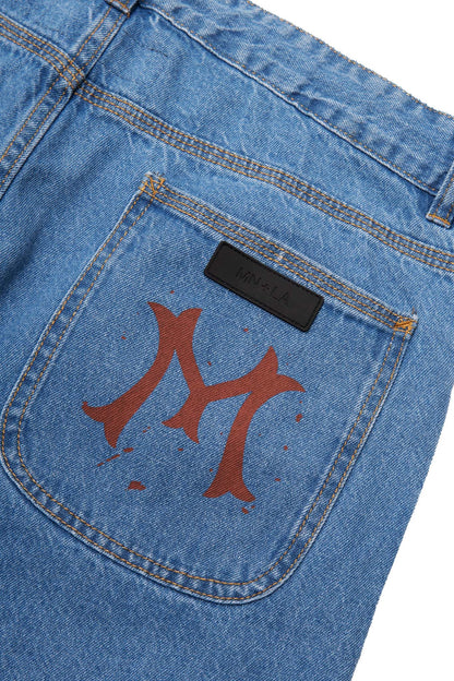 "HITTER" PHAT SHORTS IN ACID BLUE