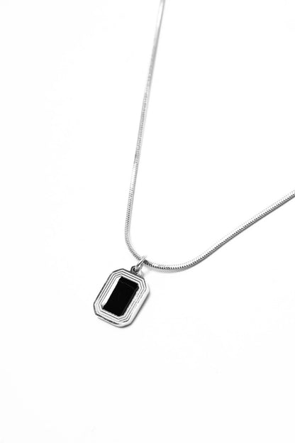 ONYX OCTAGON PENDANT