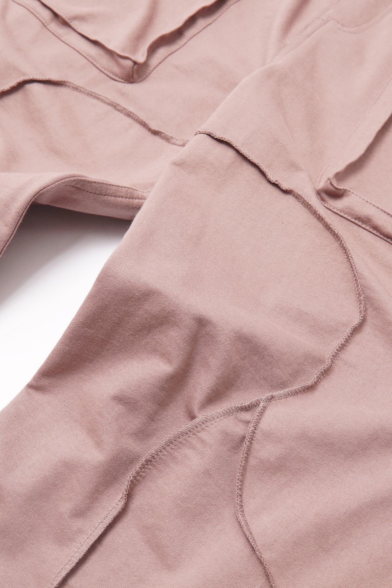 VEINS FRENCH TERRY PANTS IN MAUVE