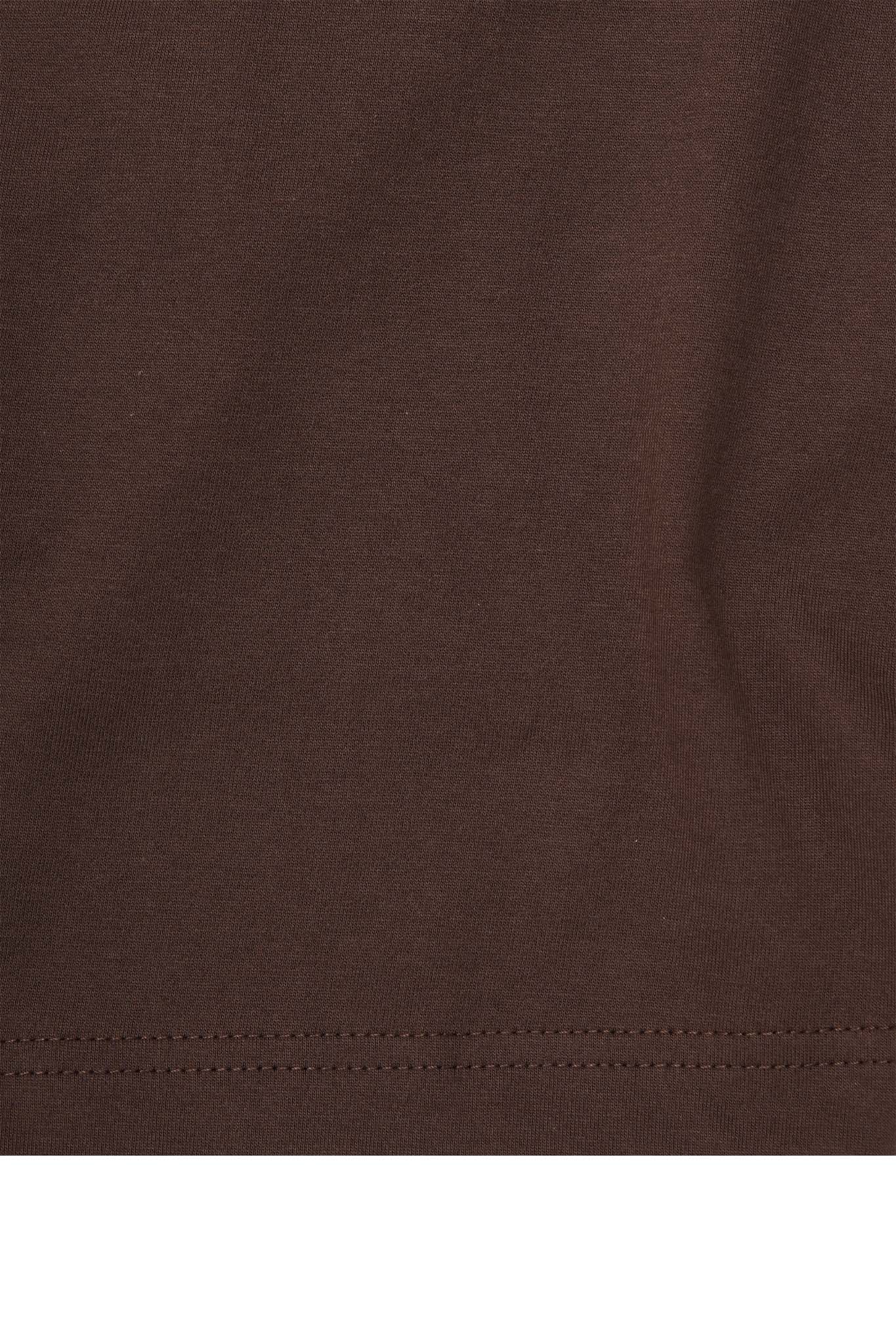 MOCK NECK TEE IN WOOD