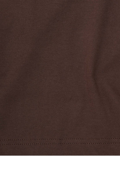 MOCK NECK TEE IN WOOD