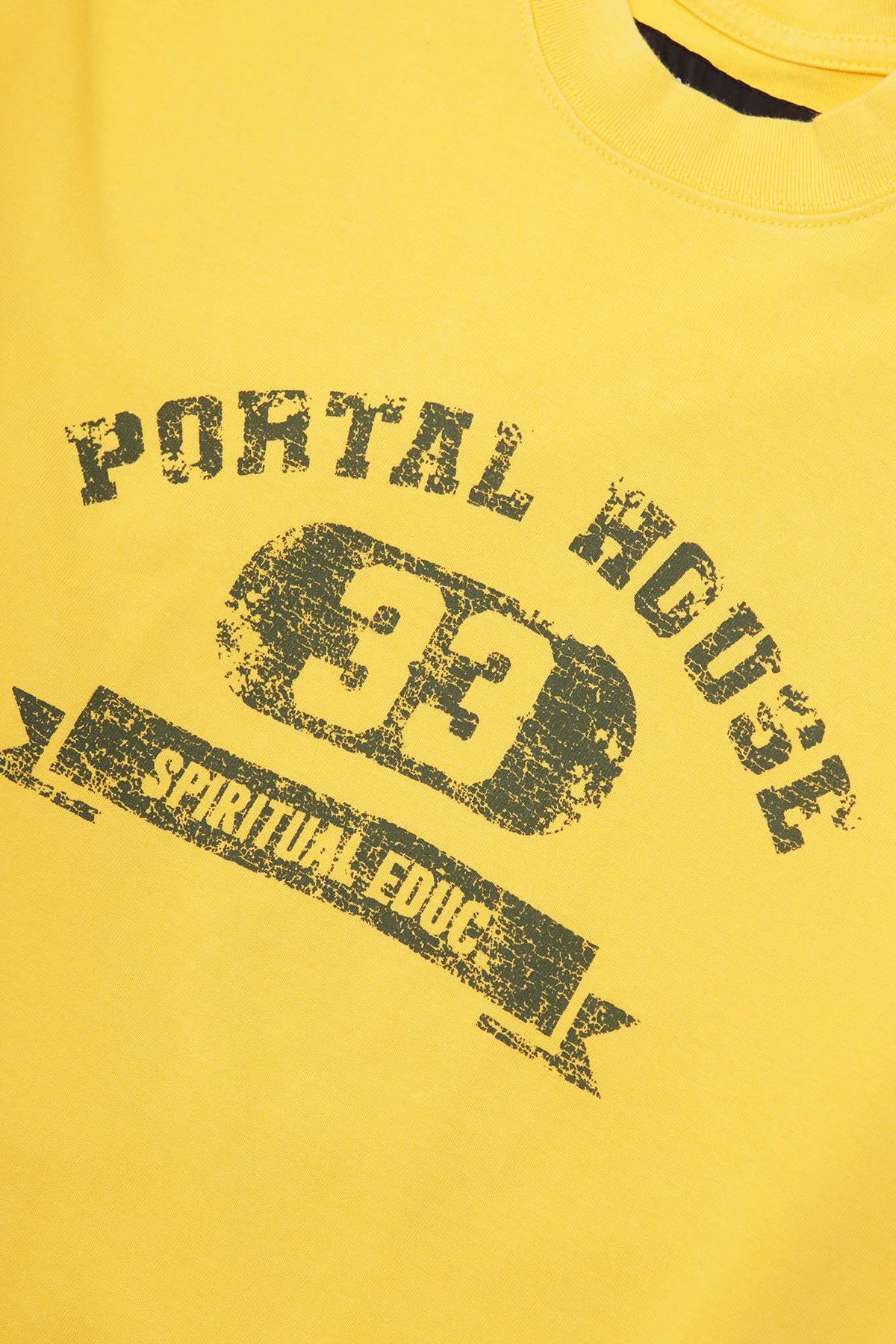 "PORTAL HOUSE 33" ULTRA HEAVY TEE IN LEMON PINE