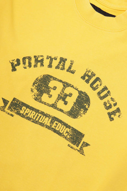 "PORTAL HOUSE 33" ULTRA HEAVY TEE IN LEMON PINE