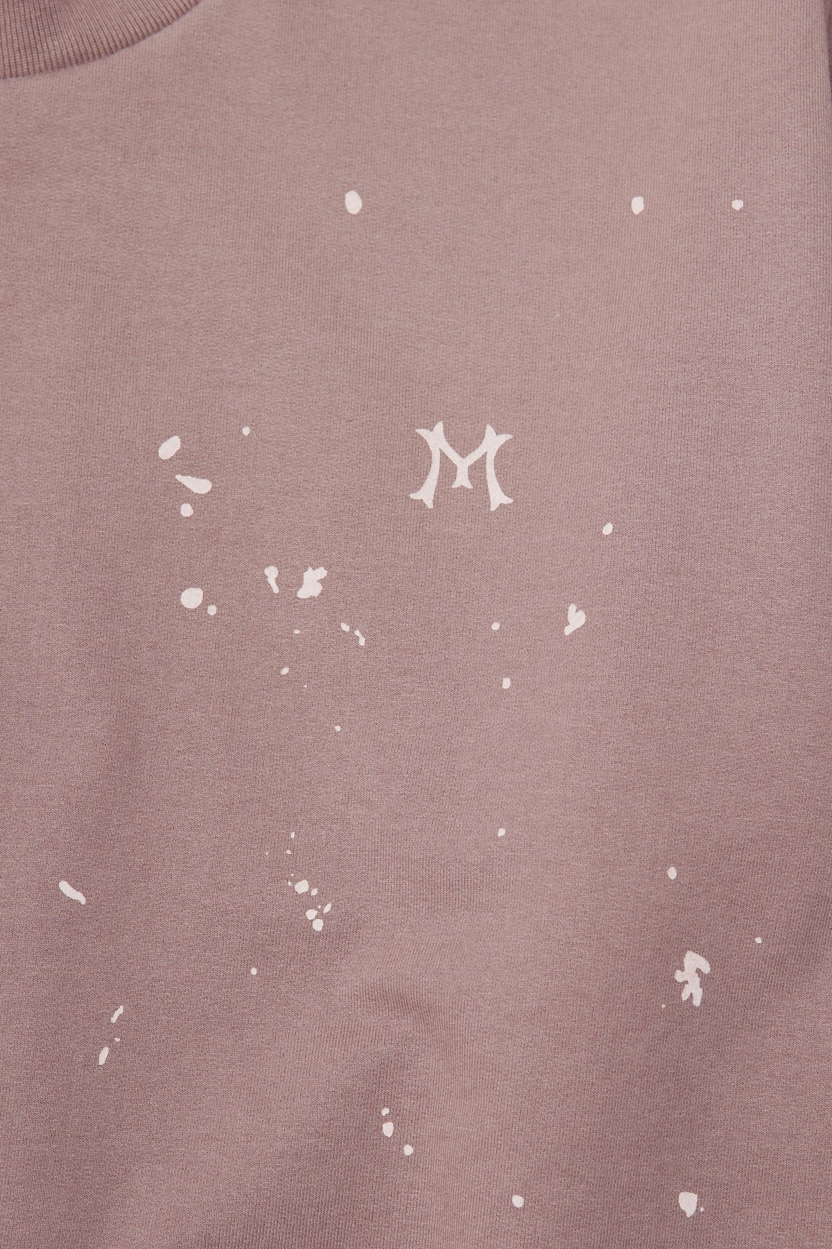 "HITTER" FRENCH TERRY MOCK NECK V2 TEE IN MAUVE