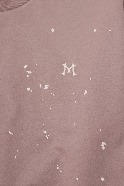 "HITTER" FRENCH TERRY MOCK NECK V2 TEE IN MAUVE