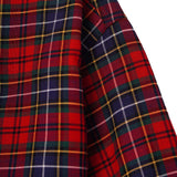 MANDARIN L/S SHIRT IN CRIMSON NAVY PLAID