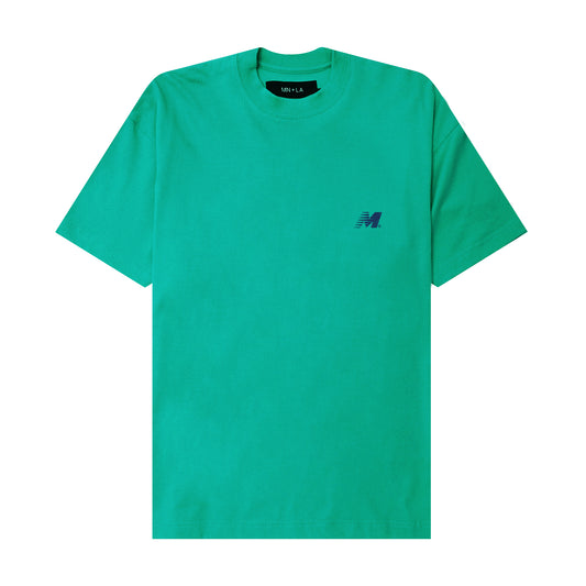 "OUTDOOR EXPLORATION" MULTI LOGO TEE IN JADE