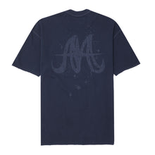 "SPACE DUST" PIQUE MILITIA BOX TEE IN NAVY