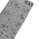 "PEACE PAISLEY" BANDANA SOCK IN STONE GREY
