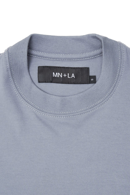 "OUTDOOR EXPLORATION" MULTI LOGO TEE IN GLACIER