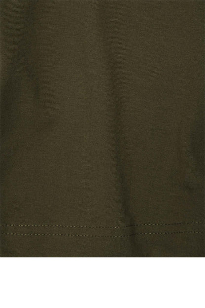MOCK NECK TEE IN OLIVE