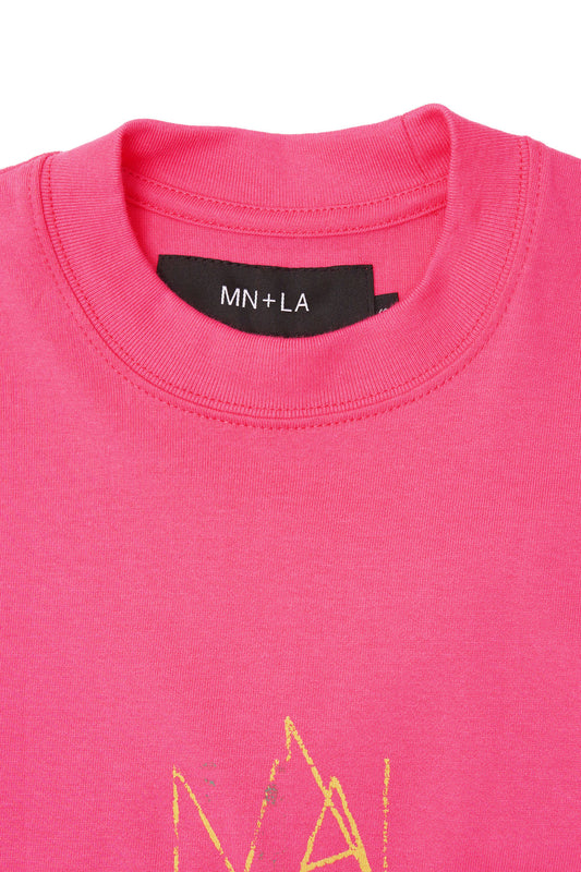 "IN MY ROOM" ULTRA HEAVY TEE IN STATIC PINK