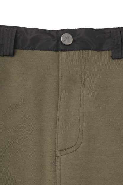 DOUBLE KNEE PHAT SHORTS IN OLIVE