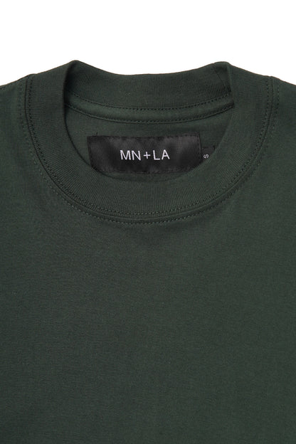 "OUTDOOR EXPLORATION" MULTI LOGO TEE IN HUNTER GREEN