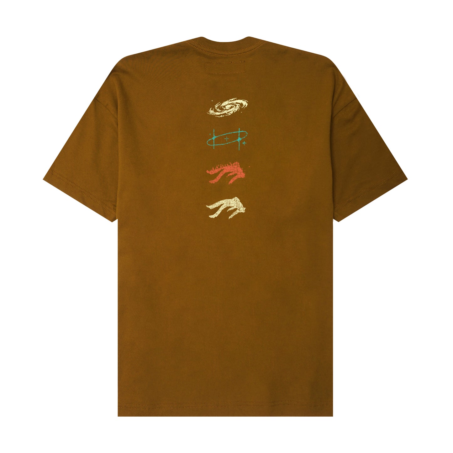 "COSMIC UNION" ULTRA HEAVY TEE IN RUST