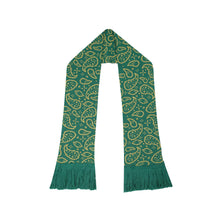 "PERSIAN PAISLEY" KNITTED SCARF IN JADE