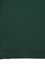 "M'$ SPECKS V2" CUTOFF HOODIE IN HUNTER GREEN