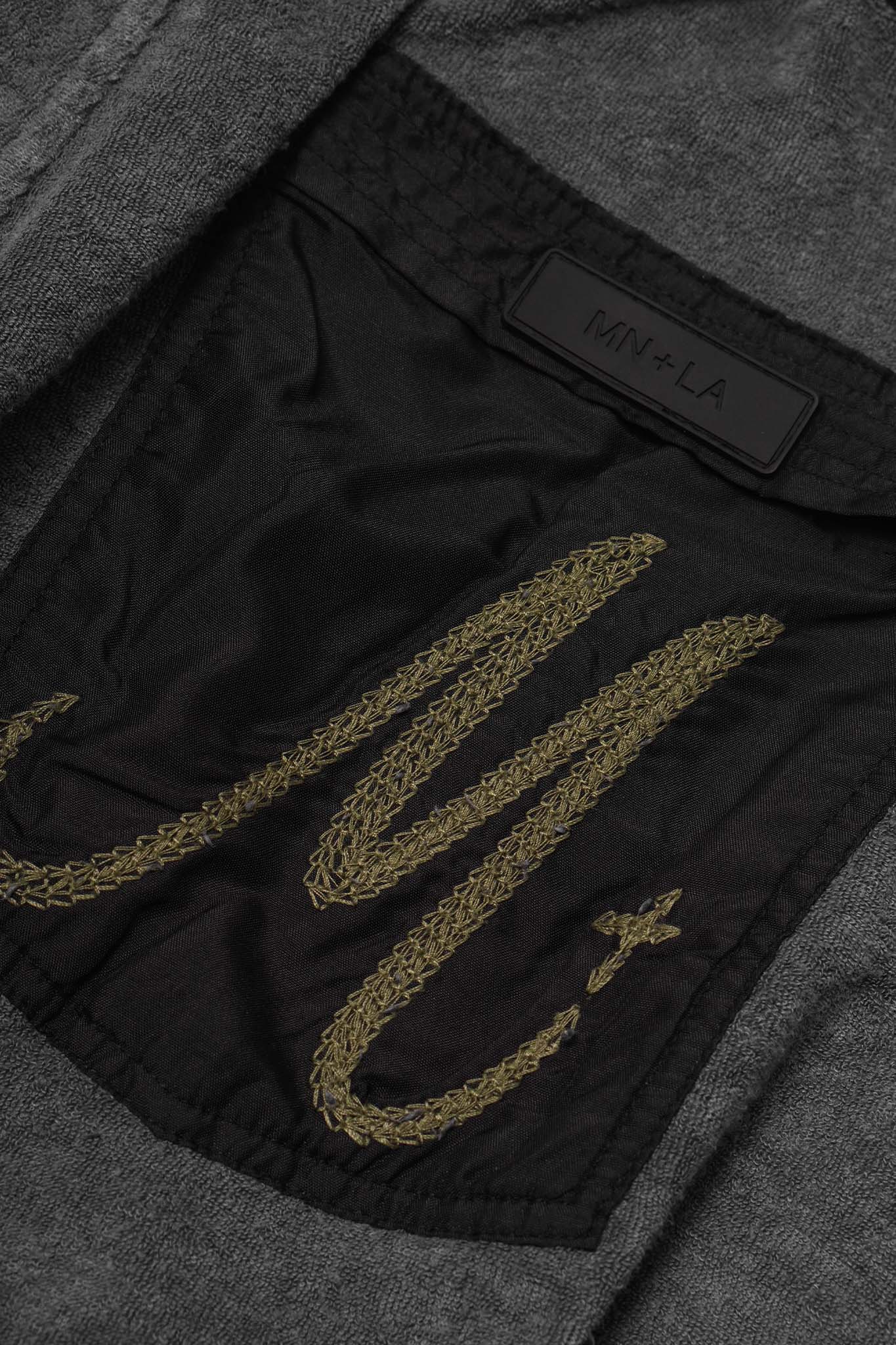 M+ TOWEL BOOTCUT PANTS IN CEMENT