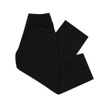 FRENCH TERRY PLEATED ULTRA WIDE PANTS IN ANTHRACITE