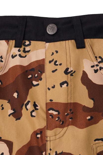 M+ DOUBLE KNEE PHAT SHORTS IN DESERT CAMO