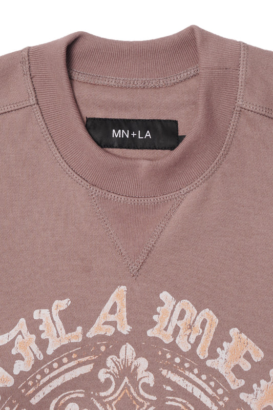 "IRON CROSS" MILITIA SWEATSHIRT IN MAUVE