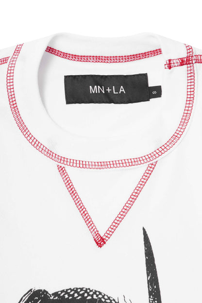 "DESERT PHANTOM" LONGSLEEVE TEE IN WHITE