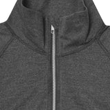 QUARTER ZIP L/S TEE V2 IN MIDNIGHT HEATHER