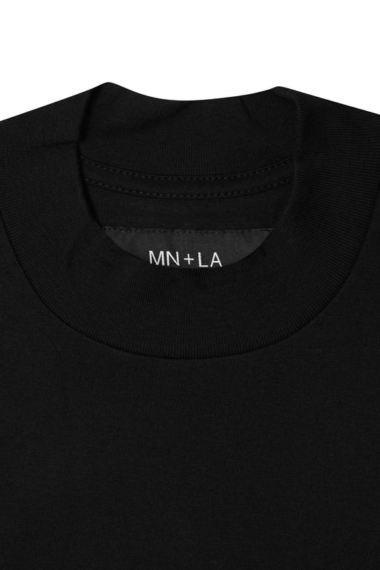 MOCK NECK TEE IN ANTHRACITE