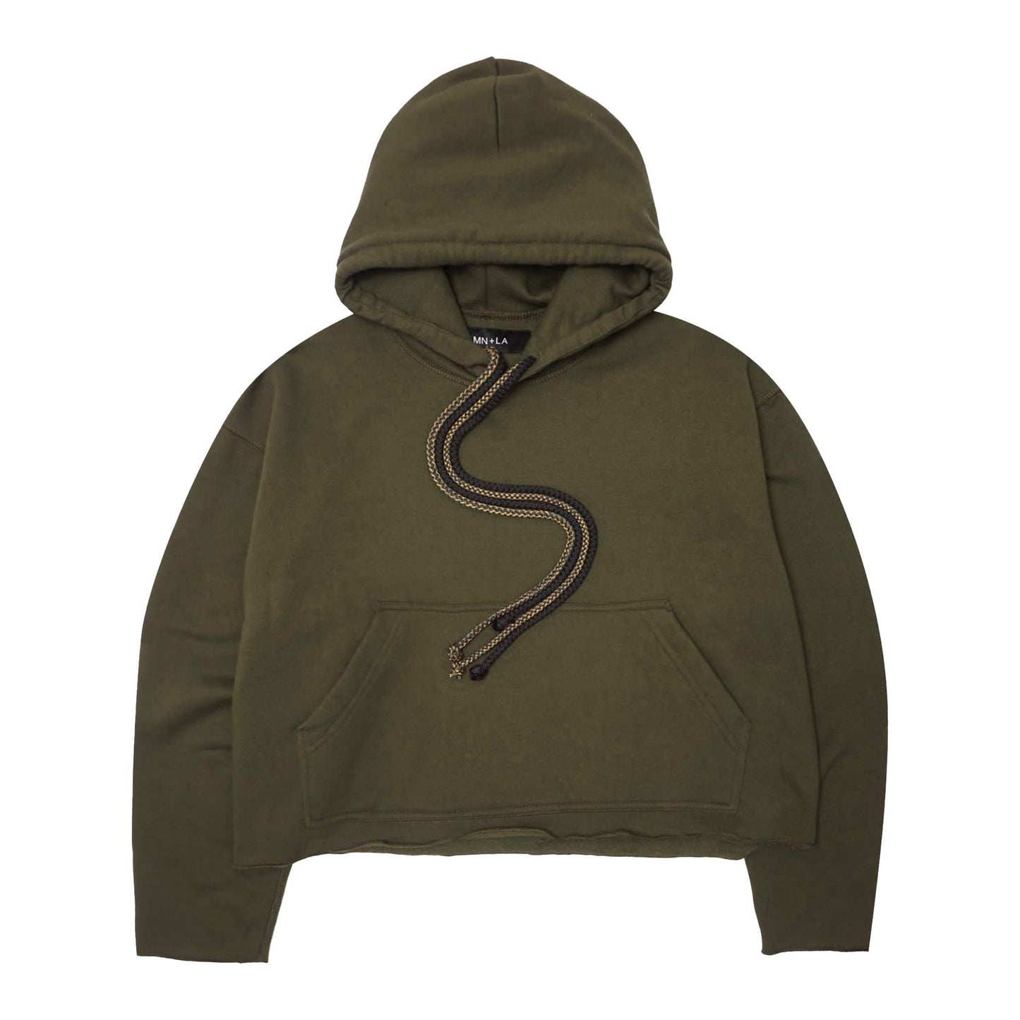 CUTOFF HOODIE IN OLIVE