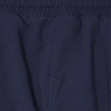 PLEATED CROPPED PANTS IN NAVY