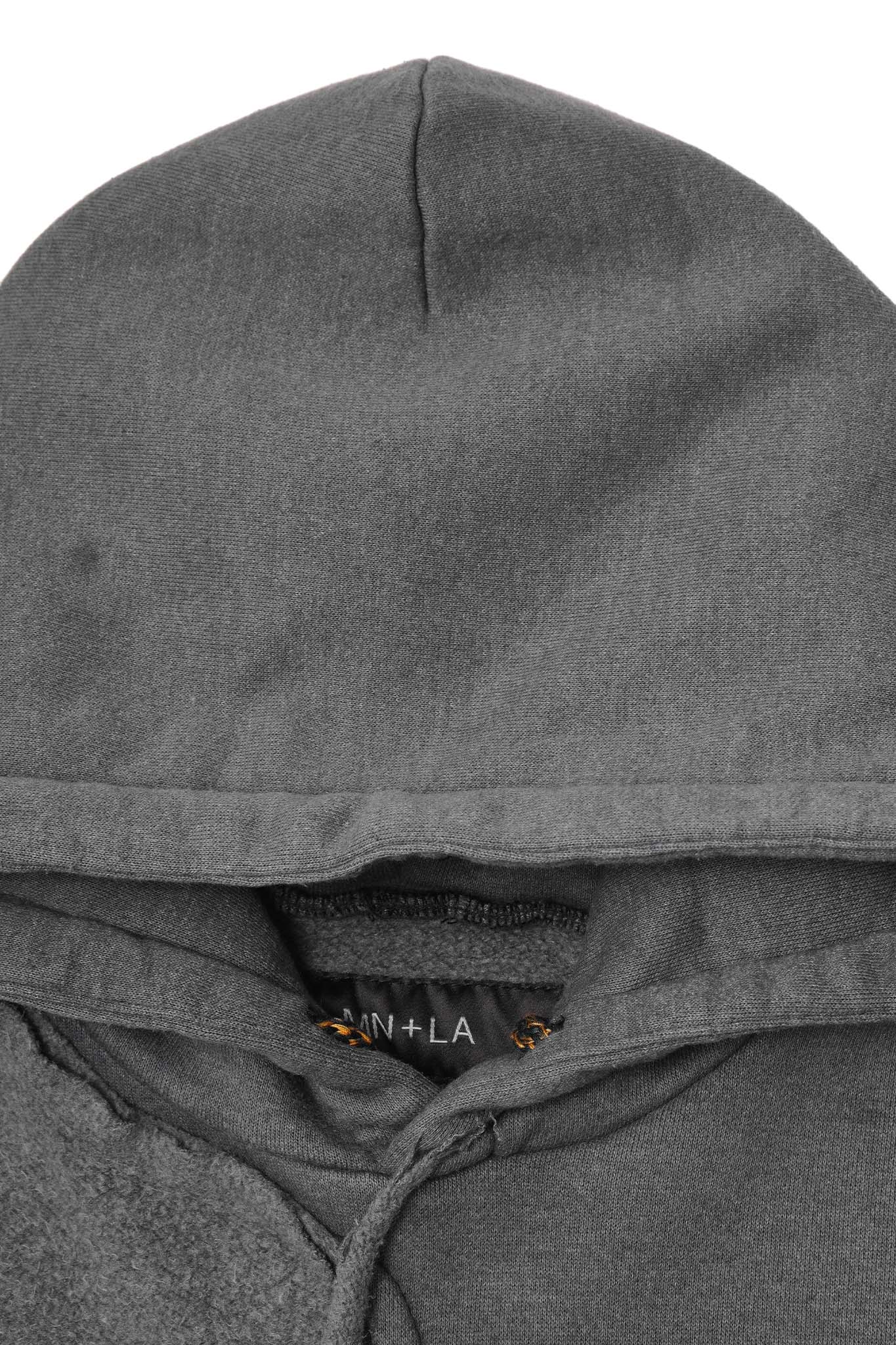 DECONSTRUCTED HOODIE IN CEMENT