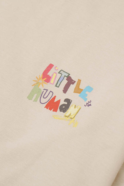 "CRAYONS" LITTLE HUMAN™ LONGSLEEVE TEE IN OAT