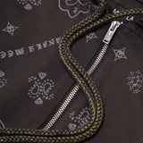 CLASSIC ZIP HOODIE IN IRON PAISLEY