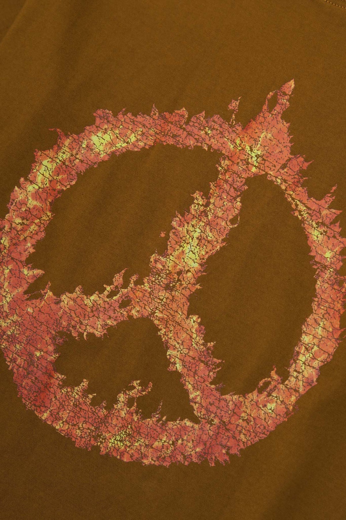 "BURN IN PEACE" TEE IN RUST