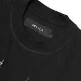 "TRINITY" TEE IN CAVIAR
